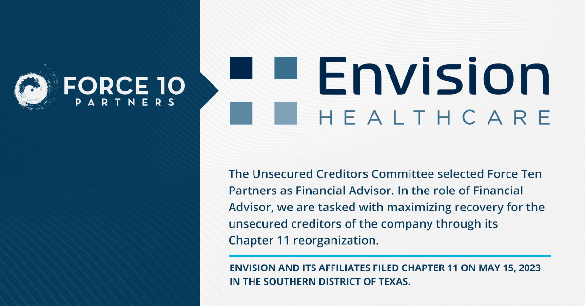 The Unsecured Creditors Committee selected Force Ten Partners as Financial Advisor.